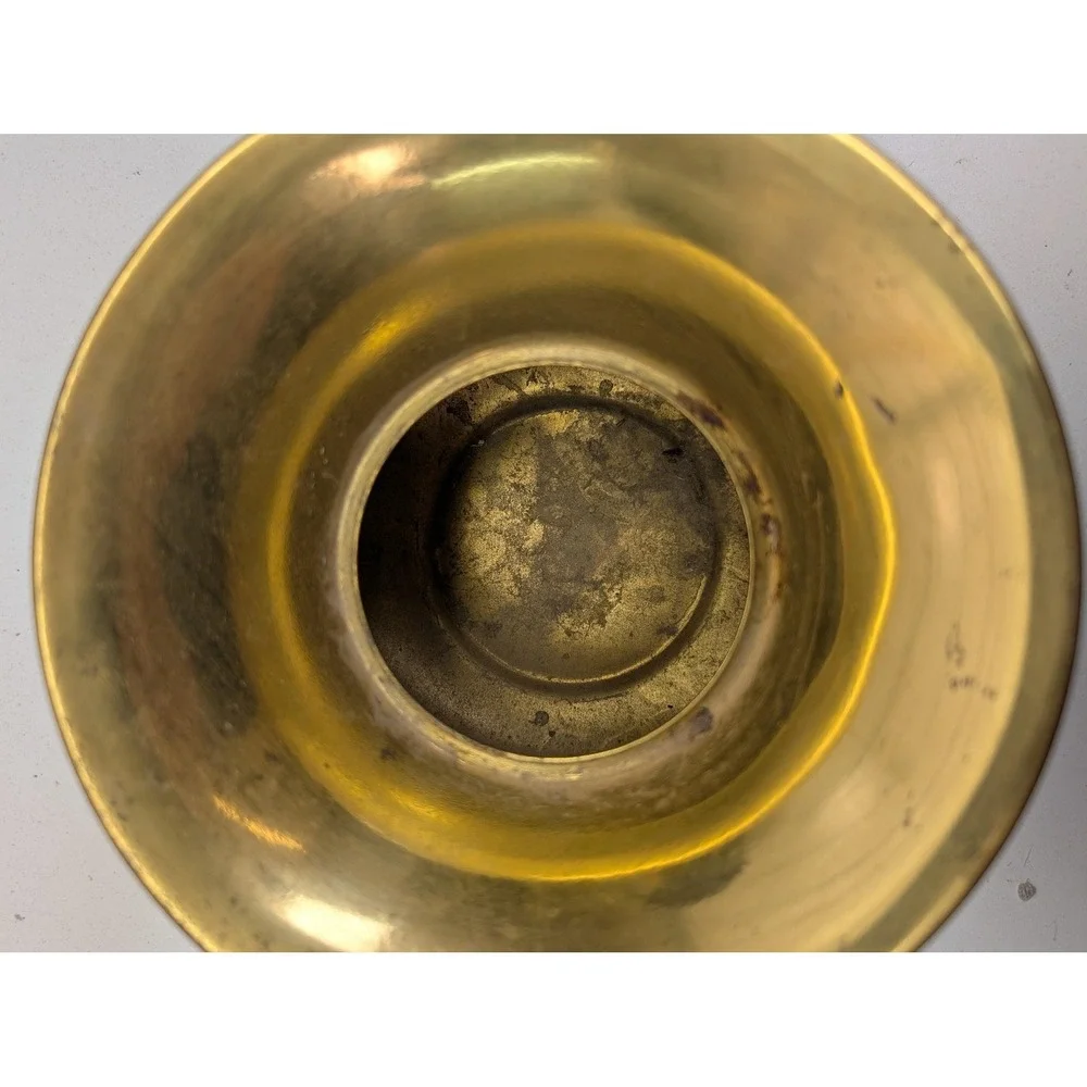 Vintage Brass‎ Spittoon Cuspidor Small Bowl Made In England Rustic Decor Planter